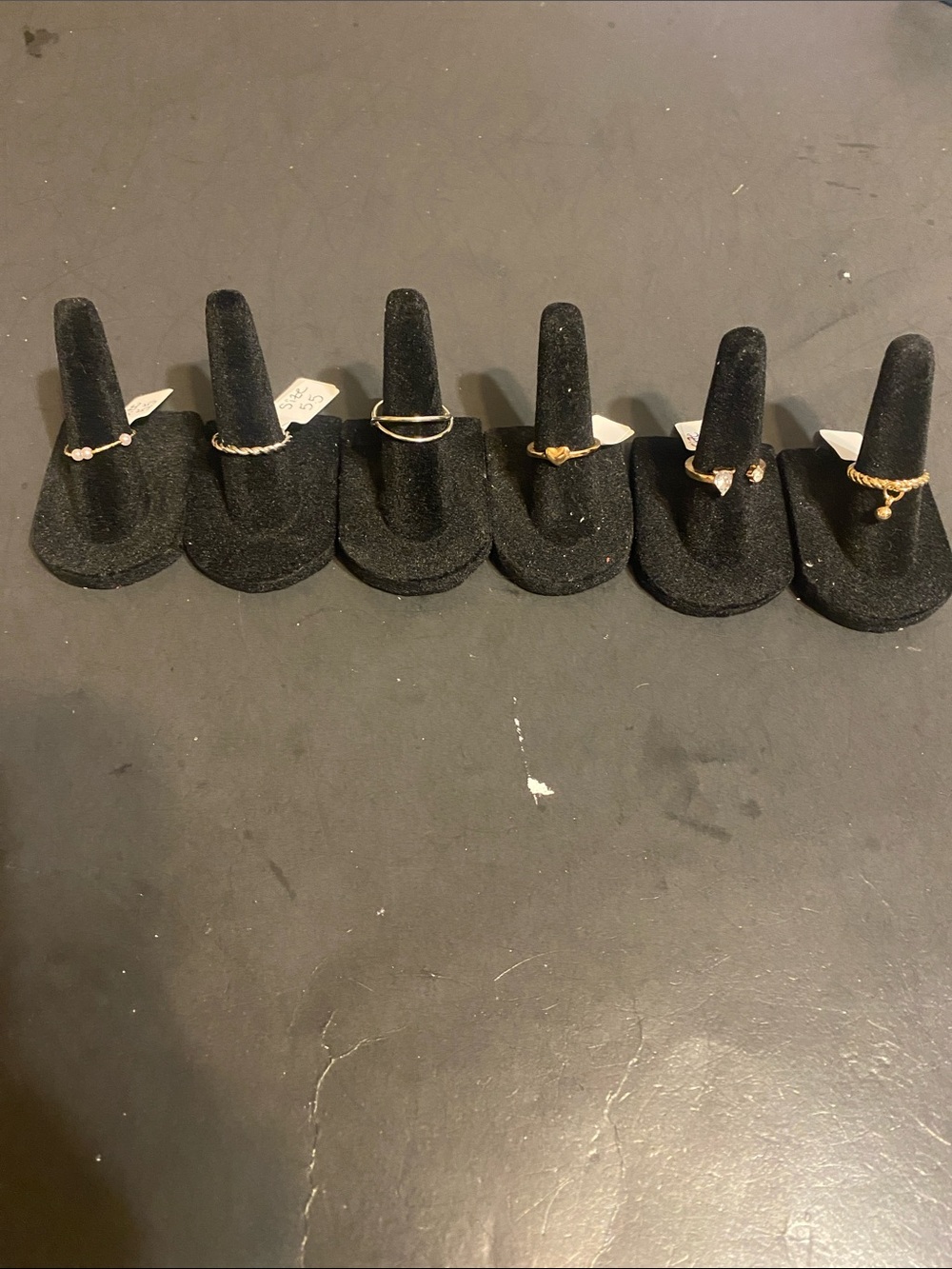Gold Tone Women's Stackable Rings - Set of 6